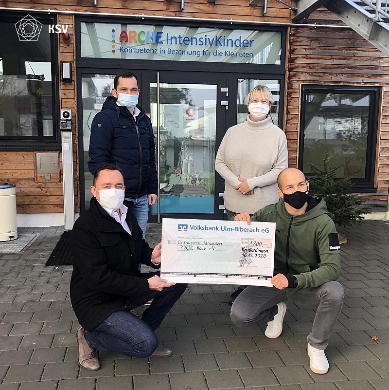 KSV Spendenübergabe an den Förderverein der ARCHE IntensivKinder in Kusterdingen
