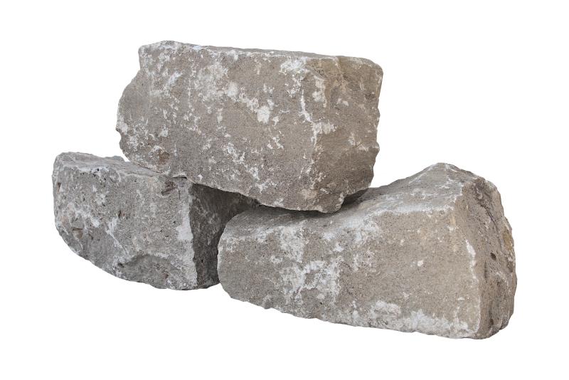 Mauerstein Schaumkalk, gespalten Mauerstein Schaumkalk, gespalten