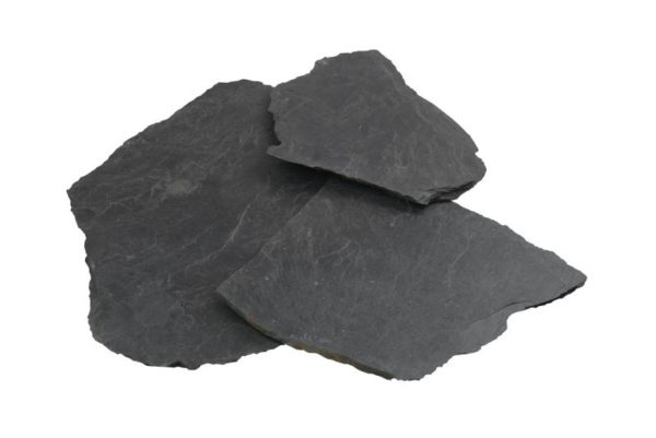 Polygonalplatte Schiefer, spaltrau, schwarz