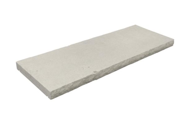 Mauerabdeckplatte Kalkstein Kanfanar mit 2 Wassernasen, sandgestrahlt / bossiert