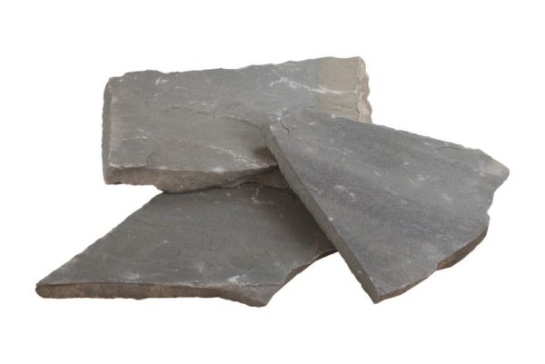 Polygonalplatte Sandstein Osum, spaltrau, grau-grün